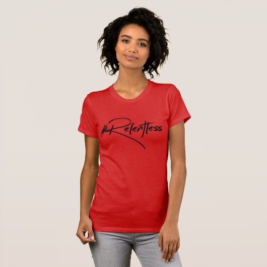 T-shirt Rouge implacable (Devant entier)