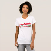 T-shirt Rouge italien de fille d'amours (Devant entier)