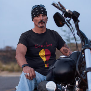 T-shirt Rouge Jaune Nouveau-Mexique Zia Hot Air Balloon