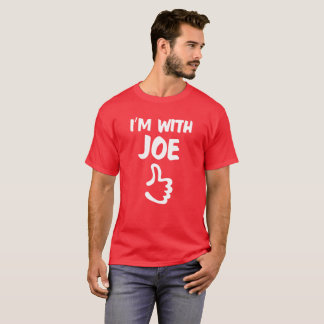 T-shirt Rouge je suis avec la chemise de Joe