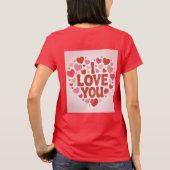 T-shirt rouge 'Je t'aime' (Dos)