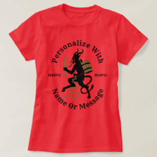 T-shirt rouge Krampus personnalisé