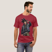 T-shirt rouge manga (Voorkant volledig)