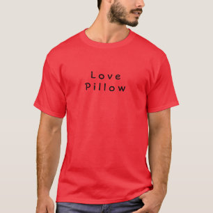 T-Shirt Rouge Message Coussin d'Amour Sensuel