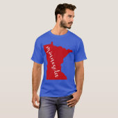 T-shirt Rouge Minnesota State MN Oversized (Devant entier)
