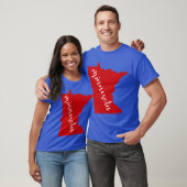 T-shirt Rouge Minnesota State MN Oversized (Unisexe)