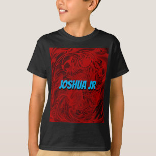 T-shirt Rouge noir tourbillonne moderne géométrique 3d Nom