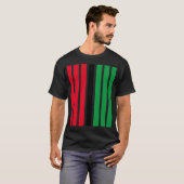 T-shirt rouge noir vert Kwanzaa (Devant entier)