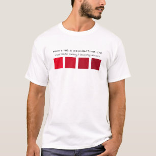 T-shirt Rouge Ombre Carrés, Peintre & Décorateur Advert