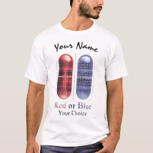 T-shirt Rouge ou Bleu - Votre Choix   Art de la Pilule Cyb