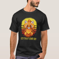 Rouge Panda Cute Yoga Méditation Pose Vêtements Ch