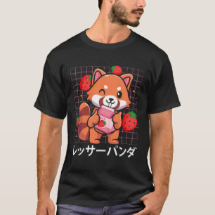 T-shirt Rouge Panda fraise Milkshake Funny Rouge Panda Lov