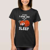 T-shirt Rouge Panda I Sleep Pandabear Pajamas Panda Rouge (Devant)