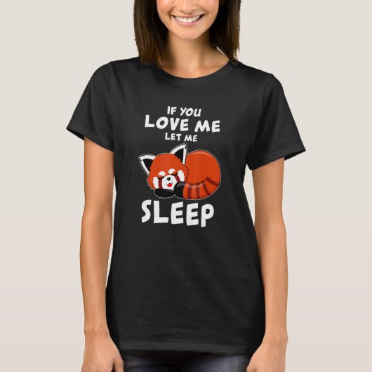 T-shirt Rouge Panda I Sleep Pandabear Pajamas Panda Rouge (Devant)