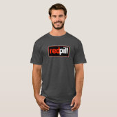 T-shirt rouge Pill™ Text Black Logo (Devant entier)