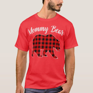 T-shirt Rouge Plaid maman Ours Correspondant Buffalo Famil