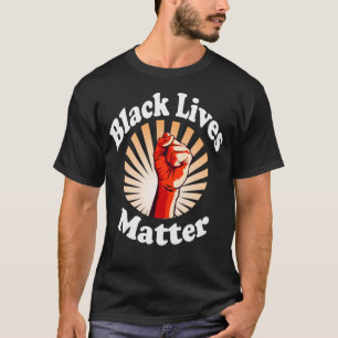 T-shirt Rouge Poing Black Lives Matt BLM