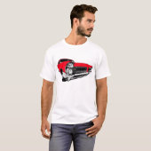 T-shirt Rouge Pontiac 1965 Grand prix (Devant entier)
