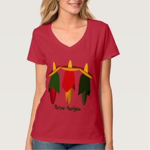 T-shirt rouge pour dames des Hot Peppers Amigo