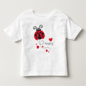 T-shirt rouge pour les coeurs de coccinelle volant (Devant)