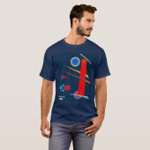 T-shirt Rouge puissant - Kandinsky (Devant entier)