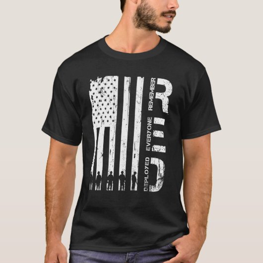 T-shirt Rouge Rappelez-vous que tout le monde déployé vend (Devant)