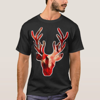 T-shirt Rouge renne