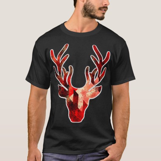 T-shirt Rouge renne (Devant)