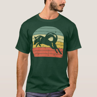 T-shirt Rouge Rétro Fo Rouge Vintage Fo Silhouette Zoo Ani