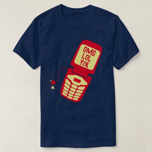 T-shirt rouge rétros (Design devant)