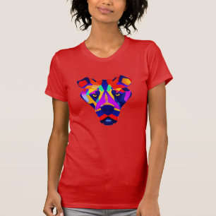 T-shirt rouge slim féminin Dog d'Alexander