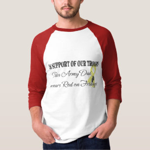 T-shirt Rouge vendredi de papa d'armée