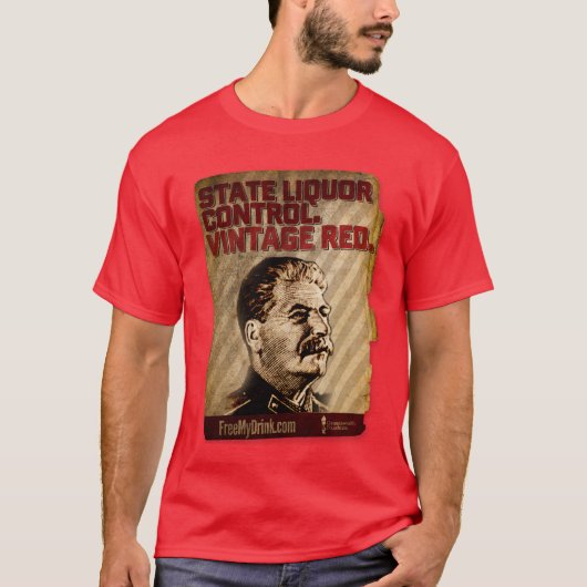 T-shirt Rouge vintage (Devant)