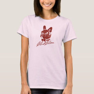 T-shirt Rouge vintage de logo de CHIEN de CLUB