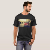 T-shirt rouge vintage de voiture (Devant entier)