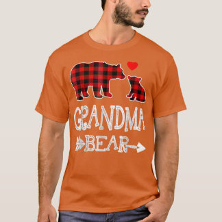 T-shirt Rouges Grand-mère carreaux Ours Noël Pyjama Matchi