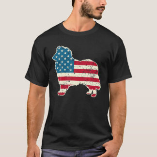 T-shirt Rough Collie 4 juillet Hommes Femmes USA American 