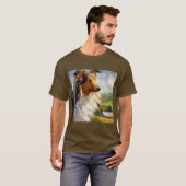 T-shirt Rough Collie Chien (Devant entier)