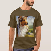 T-shirt Rough Collie Chien (Devant)