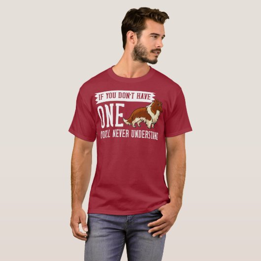 T-shirt Rough Collie Chien Chien Chien Chien Chien Chien C (Devant entier)