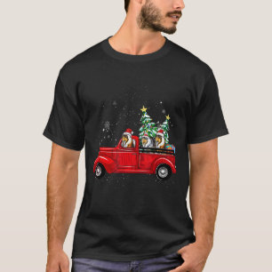 T-shirt Rough Collie Chien conduisant Xmas Camion Arbre de