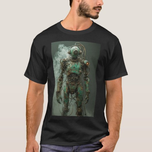 T-shirt Rouille et restes : un Androïde dystopique (Devant)