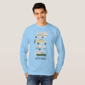 T-shirt ROULE ! Remorque VTT Cute Campervan vanlife (Devant entier)