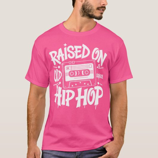 T-shirt Roulé Sur Le Graffiti De L'Ancienne École Rap Hip (Devant)