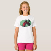 T-shirt Rouleau couleur rouge Dessous de verre à tour (Devant entier)