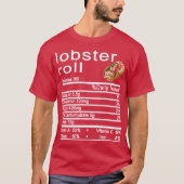T-shirt rouleau de homard valeur nutritive étiquette (Devant)