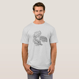T-shirt Rouleau léger, pince, lingot