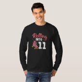 T-shirt Roulement Dans 11 Rouls De Patinage Derby Rouls (Devant entier)