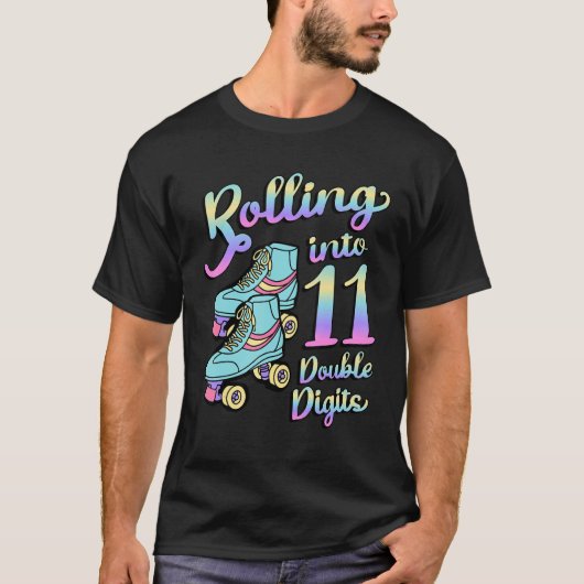 T-shirt Roulement En 11 Double Chiffres Roller Skaters 11è (Devant)