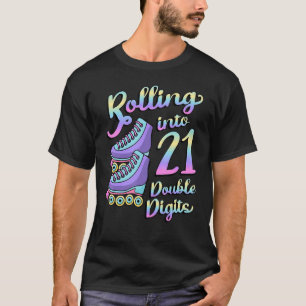 T-shirt Roulement En 21 Double Chiffres Patins à rouleaux